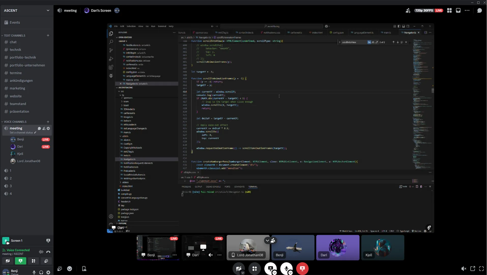 Bildschirm mit Discord geöffnet